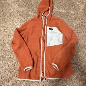 L.L. Bean Orange and Gray Hooded Jacket